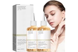 ELIISKINN 2PCS-Glycolic Acid 7% Toning Solution 100ml - Face Serum for lmprove The Appearance of Acne-Prone Skin - Skincare with Hyaluronic Acid - Hydrating and Help Reduce Acne Breakouts