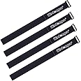 Extra Large [4 Pack] 2 x 48 Inches Hook and Loop Strap, Reusable Fastening Cable Tie Down Straps by Wisdompro - Reusable, Durable Functional Cinch Cable Straps for Your Home, Office, Workspace