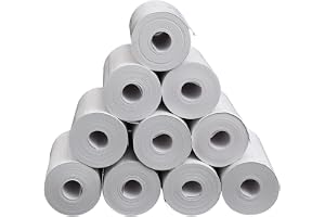 Till kvittorulle 57 x 30 mm termiskt papper för mini termiska skrivare POS-terminal – snabbtorkande BPA-fri 10 rullar (A)
