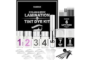 Lash Lift and Tint Kit, Ofanyia 4 In 1 Eyebrow Lamination Kit with Black Color Kit, Professional Eyelash Perm Kit and Black Eyelash & Eyebrow Set for Home & Salon Use, Includes All Tools & Accessories