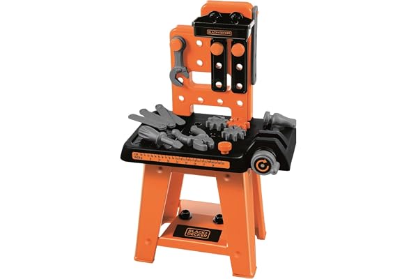 Jouets Ecoiffier – 2305 - Petit Établi Black And Decker pour enfants – Jeu de bricolage – 27 pièces – Dès 18 mois – Fabriqué en France