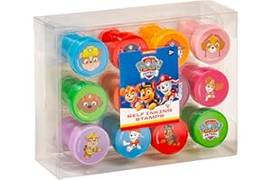 Set de tampons auto-encreurs dans différents motifs Paw Patrol de Chase, Marshall, Skye, Rubble, Zuma - Cadeau pour enfants