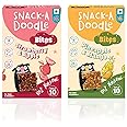 Snack-a-Doodle Strawberry Apple & Mango Pineapple Bites | Nutritious Healthy Snacks for Kids | No Added Sugar | Sweetened with Fruits | Vegan & Gluten-Free | Perfect for Tiffin, Evening Snacks & Travel | 300g