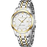 London Fog Regent Collection Analog Quartz Watch for Men with Round Dial and Stainless Steel Strap, Metal Case, Date Display, Luminous Hands & Hour Markers, Water Resistant: 