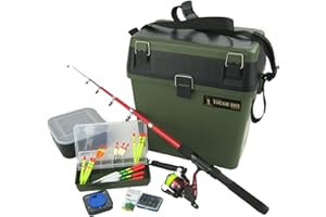 Roddarch Complete Junior Beginners Fishing Kit & Tackle Seat Box Set