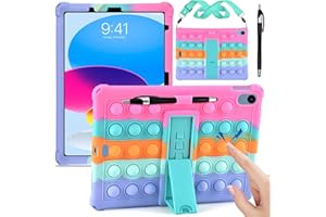 KATUMO Silicone Case for iPad (A16) 11th Generation 11 Inch (2025) / iPad 10th Generation 10.9 Inch (2022), Soft Rubber Cover with Stylus Pen and Shoulder Strap