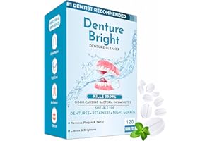 BEMACAR Retainer Cleaner Tablets – 120 Pack (4 Month Supply) – Fast 5 Minute Sterilising Tablets for Retainers, Dentures, Invisalign & Mouth Guards – Kills 99.9% Bacteria, Removes Odours, Plaque & Stains