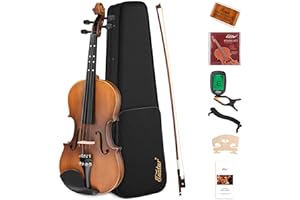 Le violon 4/4 Eastar EVA-3, doté d'une finition mate, convient aux adultes débutants. Il est fourni avec un étui rigide, une épaulière, un archet, des mécaniques et des cordes de rechange.