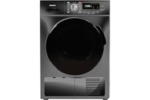 INFINITON ELECTRONICS INFINITON | Secadora SD-DG85C | Carga Frontal | Función Antiarrugas | Inicio Programado hasta 24h | Secadora de Condensación | Capacidad 8 Kg |Clase Energética B |Color Inox | Display LED Verde |