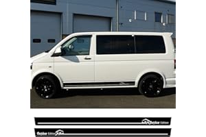 CGFZNUB Calcomanías Laterales para Puerta de Coche, edición al Aire Libre, para Volkswagen VW Multivan Transporter Caravelle T5 T6, Pegatinas para Falda, Accesorios para automóviles