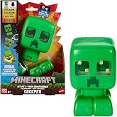 Mattel Minecraft Evcil Creeper Fig&uuml;r&uuml; JGX49 | Işıklar, Sesler ve Patlayan Hareketli Creeper Mob, 14 cm D&uuml;ğmeyle Etkinleştiril