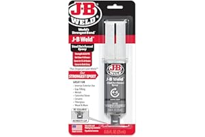 J-B Weld™ Syringe Original Cold-Weld™ Two-Part Epoxy System, Ultra-Fast Setting Time, High Strength, Suitable for All Metals and Other Materials, Dark Grey 25ml