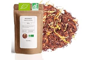 MES THÉS Rooibos Bio Citron Orange - Crème de Citron - 100g (40 tasses) - Thé en vrac 100% Agriculture Biologique - Mes-Thés
