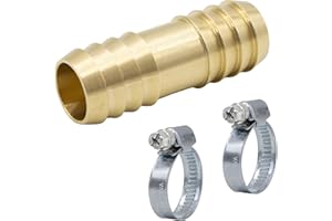 VARIOSAN Raccord de tuyau 14863 1" (25 mm) en laiton avec colliers de serrage (acier inoxydable/V2A)