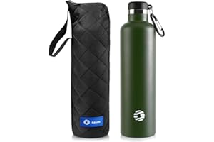 FEIJIAN Stainless Steel Water Bottle 750ml/1000ml Sports Flask Vacuum Insulated Water Bottle Leak Proof BPA Free Metal Water Bottle for School, Cycling, Sports and Gym