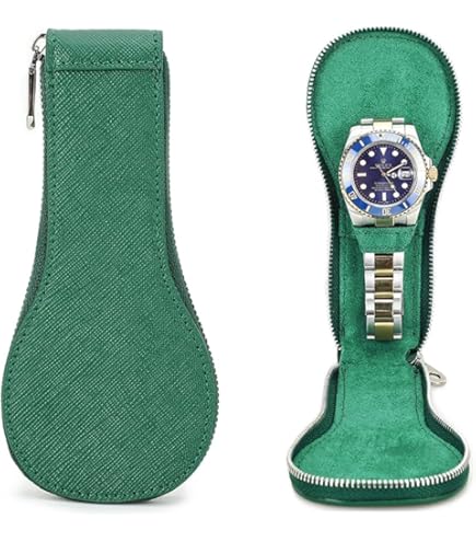 2 Custodie Portatili Per Orologi Con Moschettone - Nero E Rosso, Antigraffio - Foto 6