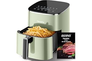 Fabuletta Heißluftfritteuse 5.7L, 11-in-1 Air Fryer, Digitaler Timer bis zu 8 Stunden, Max230℃ Heissluft Fritteusen, Digitalem LED-Touchscreen AirFryer, Schnelle Erwärmung, Shake-Modus, ohne Öl, 1750W