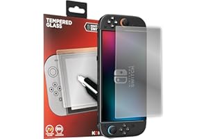 Konix Protector de pantalla de cristal templado Nintendo Switch 2 - Antiburbujas - Antigolpes - Antirrayaduras - Dureza 9H - 100% transparente