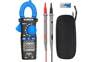 BAOMAIN - Misuratore di pinze digitale, 4000 contatori multiuso, per corrente CA, tensione AC/DC, diodo, resistenza, prova continua, NCV, test di tensione, BM1701