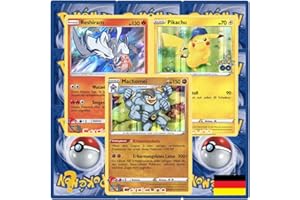 Cardicuno 10 Pokemon Karten wie EIN Booster inkl. seltene Rare Holo Karte (zufällig ausgewählt) - Deutsch