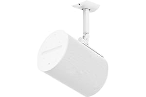 NOTIELA Supporto per altoparlante in metallo per Sonos Era 100 – Supporto regolabile per Sonos Era 100 supporto da parete per altoparlante a soffitto o a parete, bianco
