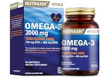 Nutraxin Omega-3 2000 Mg 60 Softjel - Balık Yağı, EPA 720, DHA 480 Mg Takviye Edici Gıda