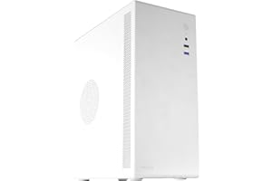 Mars Gaming Tacens NOVAX, Ultra-kompaktes Micro-ATX PC-Gehäuse, Ultra-Robustes Ganzmetall-Design, 1x 80mm Lüfter Hinten, Mini-Tower-Gehäuse mit Großer Interner Kapazität, Weiß
