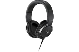 Yamaha HPH-MT8 Studiohörlurar - Vikbara studiohörlurar med en rak 3 m kabel och 1,2 m spolad kabel med 6,3 mm standard stereo-adapterkontakt, i