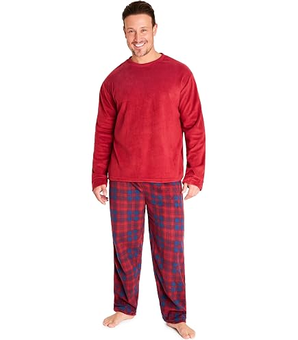 Tinetill Nachtwäsche Herren Schlafanzug Warm Fleec Produktbild-Vorschau 2