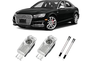 SYLSWX 2Pcs Luces LED de Bienvenida Logo para A1/A3/A4/A5/A6/Q3/Q5/Q7/A7/A8/R8/TT, Coche Logo Proyección, Proyector LED Puerta Coche, Luces Accesorios