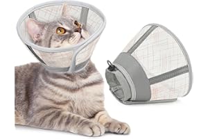 Supet Collare morbido per gatti, coni di recupero del gatto dopo l'intervento chirurgico per prevenire le perdite, regolabile, collare traspirante come alternativa per piccoli gattini e gatti