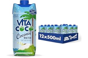 Vita Coco Original Coconut Water Multipack 500 ml x 12, Packed With Electrolytes, Gluten Free, Full Of Vitamin C, Good Source Of Potassium, Low-Calorie Electrolyte Drink, Thirst Quenching Refreshment
