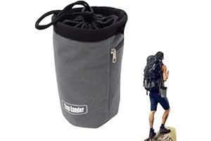 VOIHAMY Bolsa de escalada en roca, bolsa portátil de polvo de magnesio para montañismo, multifuncional, flexible, antideslizante, bolsa de tiza cilíndrica, bolsa de polvo de escalada para gimnasia y búlder