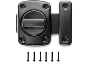 ANHOER Door Lock Door Bolts for Internal Doors Door Latches for Bathroom Bedroom Cupboard Cabinet Window Barns Garage Pet Gate Loft Hatch Garden Office Kitchen Hotel Front Door Bolt for All Doors (Black)