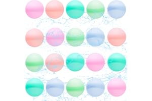 DMENWEI Wiederverwendbare Wasserbomben für Kinder Erwachsene, 20PCS Silikon-Wasserbälle, Sommer Outdoor-Spielzeug, Pool-Spielzeug, Sommer Splash Party Supplies Spaß im Freien Spiele