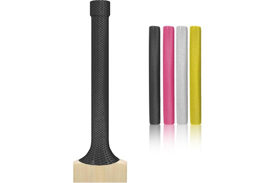 Cricket Bat Grips – Premium Rubber Cricket Bat Grip Tape for Maximum Hold & Shock Absorption | 2 Styles | Multi-Color | Pack of 4| Durable Bat Grips Cricket