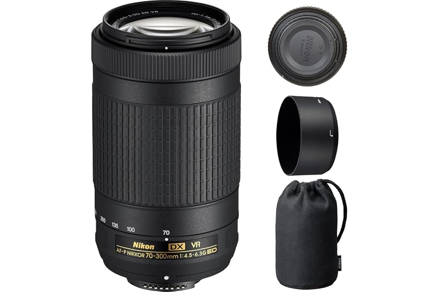 Nikon AF-P DX NIKKOR 70-300mm f/4.5-6.3G ED VR Lens 20062B - (Generalüberholt)