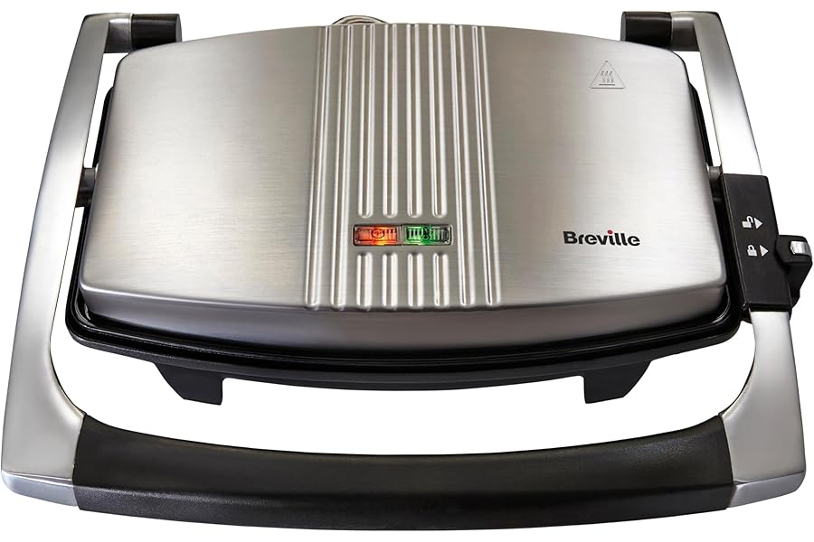 Breville Sandwich/Panini Press & Toastie Maker | 3-Slice | Stainless Steel [VST025]