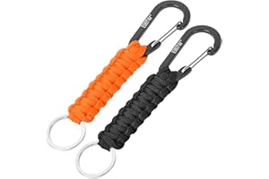 ‎EOTW EOTW Paracord Schlüsselanhänger Karabiner Personalisiert Karabinerhaken D Ring Schlüsselband Schlüsselring für Motorrad Auto Camping Wandern Männer Frau Kinder
