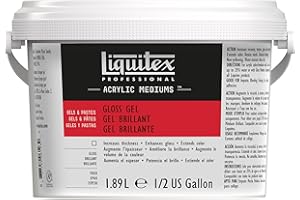Liquitex 5340 Professional Glanz Gel Medium für Acrylfarben, erhöht von Acryl Farbbrillianz, den Glanz und die Transparenz - 1,89 Liter Flasche, Transparent
