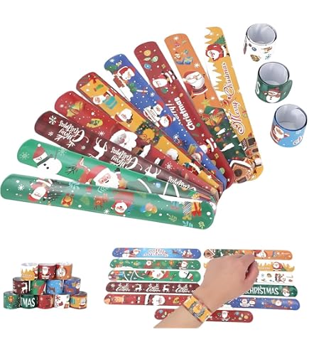 Lot De 12 Bracelets De Noël Réglables - Bijoux Lumineux Pour Couple, Amis, Famille - Cadeau Festif En Polyester