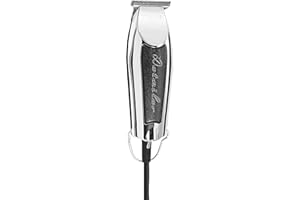 Wahl Detailer Trimmer - Potente Cortapelos - Máquina de Cortar Pelo para Hombre con Cable para Bordes y Detalles, Negro/Cromo