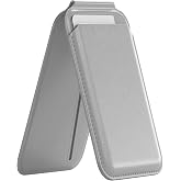 Buff WalletMag 2.0 iPhone i&ccedil;in MagSafe &Ouml;zellikli 4 Kartlı Katlanabilir Stantlı Manyetik Deri C&uuml;zdan (Taş Gri)