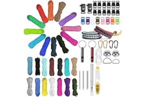 LUPATDY Paracord 550 Corde paracorde 3mm paracorde Bracelet, Corde Multifonction Contient Boucle de Corde et Aiguilles à Coudre Convient pour la Fabrication de Cordon, Trousseau, Bracelet