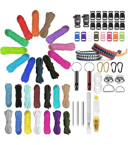 Paracorde 550 En Nylon - Kit 16 Couleurs, 4 Mm - Pour