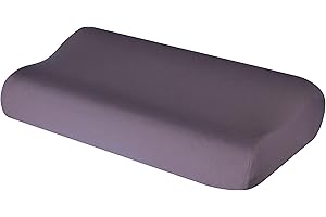 Theonoi Poszewka na poduszkę na kark, poduszka wspomagająca kark, poduszka zdrowotna z bawełny, do rozmiarów od 35 x 60 do 45 x 75 cm (ciemnoszara 104)