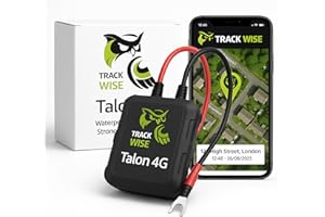 Track Wise Talon 4G Waterproof GPS Tracker | Rugged Hardwired Vehicle Tracking Device (IP67) | Real-Time Location, Route History & Alerts | For Cars, Vans, Motorbikes, Caravans & Fleet Security
