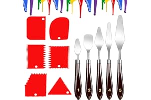 SITARCMIN 11 Stück Palette Messer Set Palettenmesser Malwerkzeug Malerspachtel Acryl Messer， Abstreifermesser Malmesser, Spachtel Malen Acryl Malmesser Set Spachtel Zum Malen Ölgemälde, Gouache