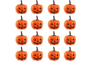 UNVOJL 16 Pieces Halloween Artificial Pumpkin Plastic Pumpkin Fake Pumpkin Ornaments Décor Halloween Decoration