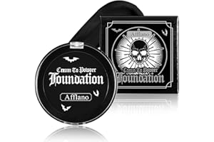 CYPEDO Face Body Paint, Black Full Coverage Foundation for Face and Body - Cream-to-Powder Foundation for SFX, Halloween, Clown Makeup, Zombie and Gothic Looks, Body Painting & Cosplay